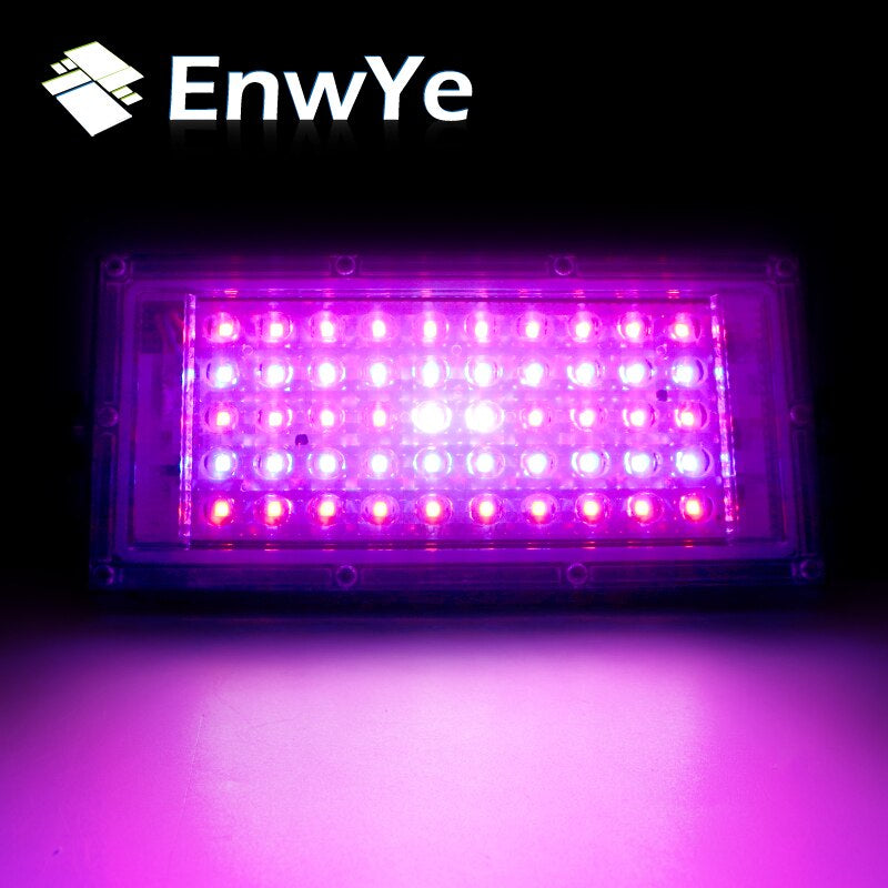 Enwye 50W LED Plant Growth Lamp AC 220V Plant Floodlight Greenhouse Plant Hydroponic Plant Spotlight