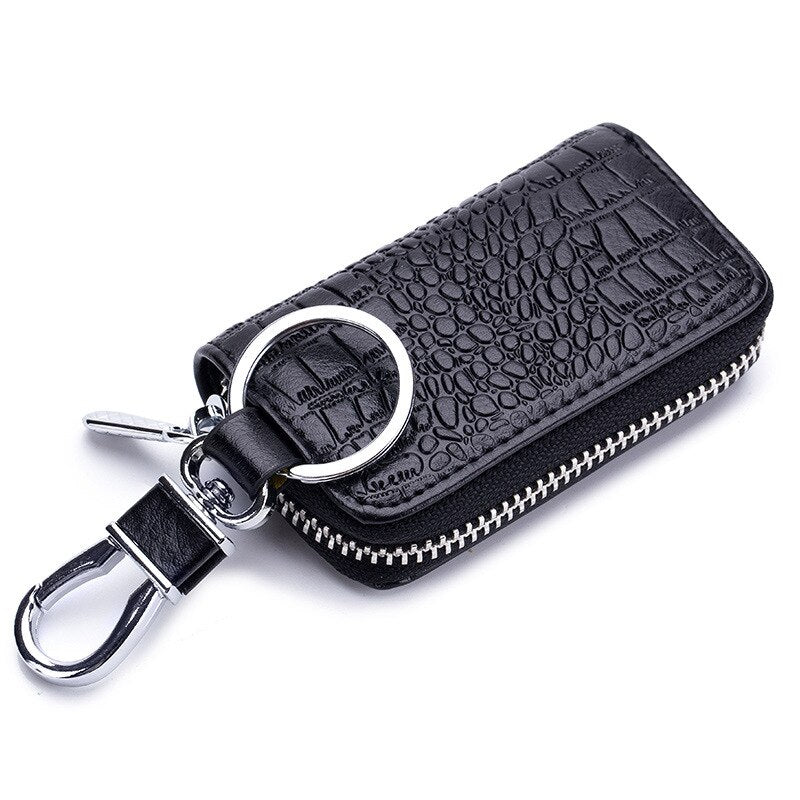Mini Key Holder for Car Keys Wallet Pouch Bag Premium Leather Keychain Housekeeper Car Key Case Unisex Organizer Key Pouch Purse