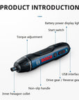 Bosch Go 2 Mini Electrical Screwdriver Set Hand 3.6V Rechargeable Automatic Screwdriver Hand Drill Bosch Go2