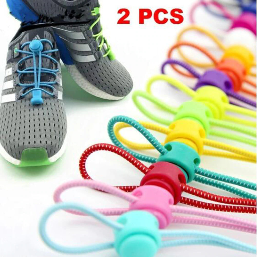 Stretching Lock Shoelaces Sneaker Silicone Shoelaces Elastic Laces 18 Colors Drawstrings Running/Jogging Lazy Shoe Laces No Tie