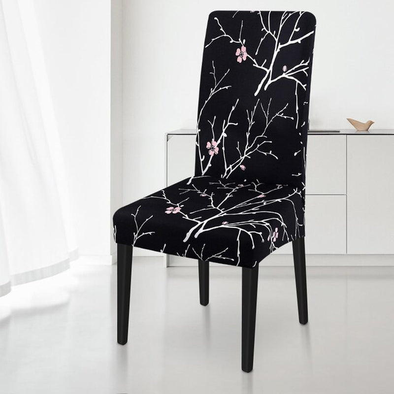 1/4/6Pcs Spandex Elastic Printing Dining Chair Cover Modern Removable Anti-Dirty Kitchen Seat Case Stretch Covers for Banquet